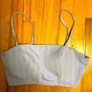 Light blue crop top